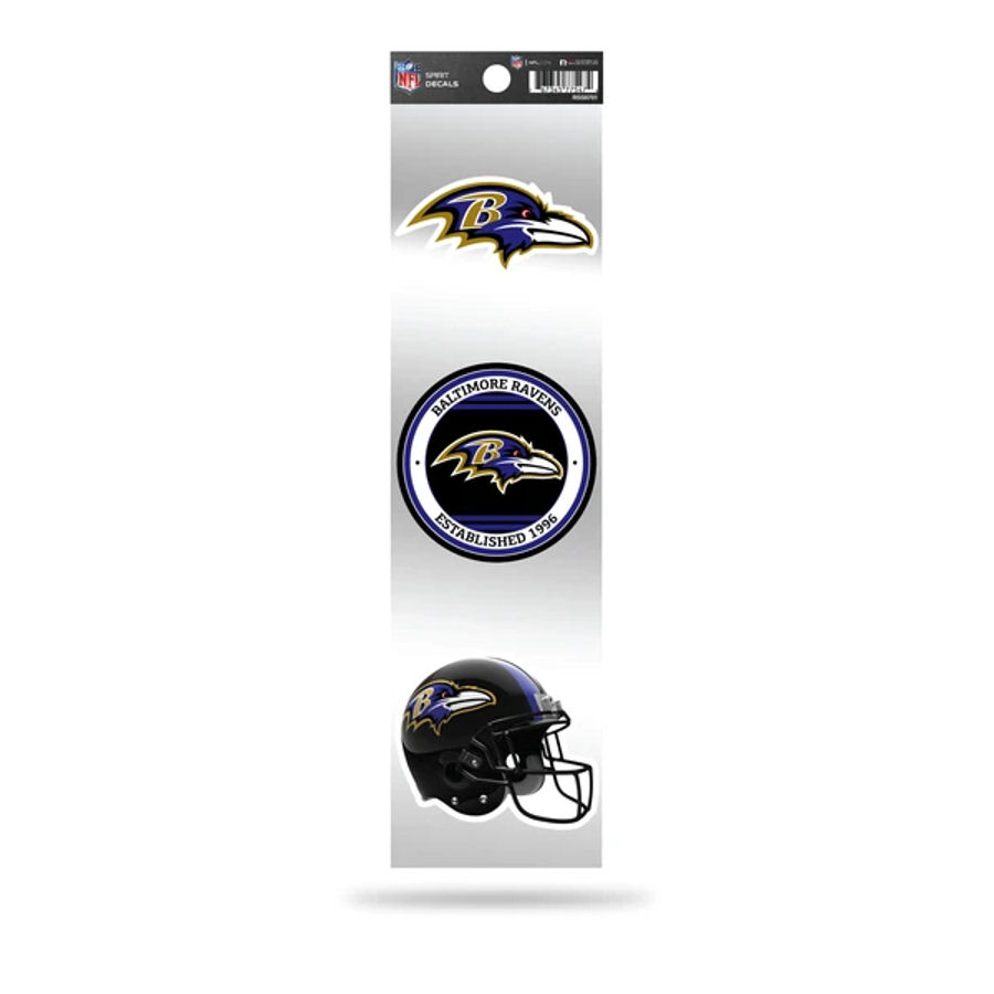 Baltimore Ravens Retro Vintage Logo - Sheet Of 3 Triple Spirit Stickers ...