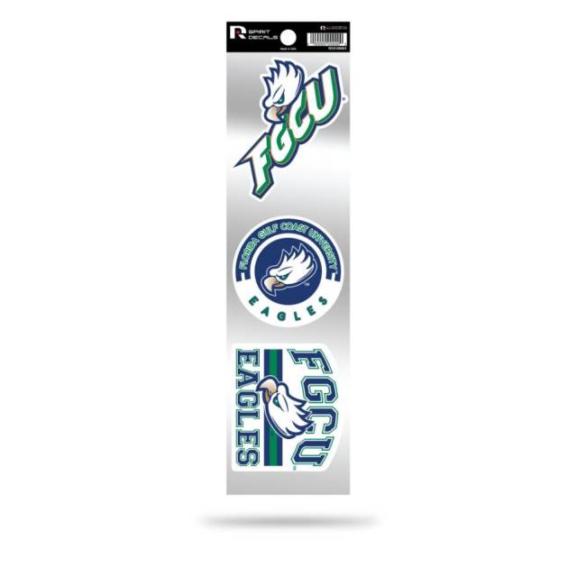 Florida Gulf Coast University Eagles Logo - Sheet Of 3 Triple Spirit Stickers