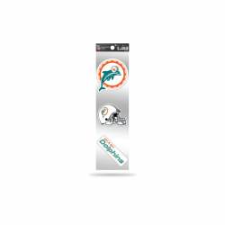 Miami Dolphins Retro Vintage Logo - Sheet Of 3 Triple Spirit Stickers
