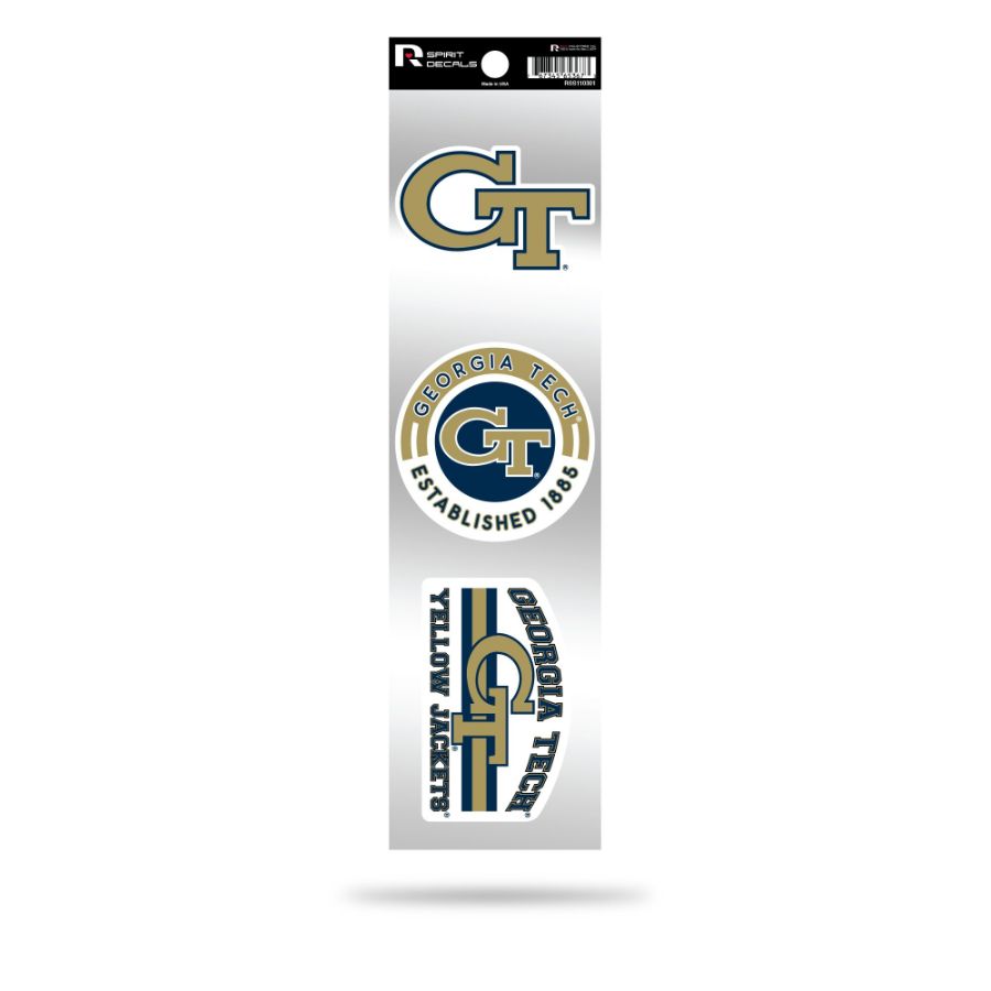 Georgia Tech Yellow Jackets Logo - Sheet Of 3 Triple Spirit Stickers