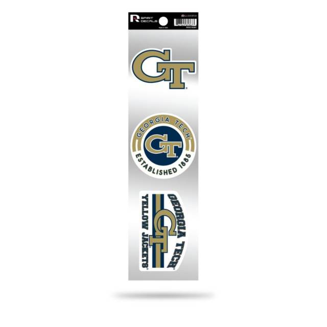 Georgia Tech Yellow Jackets Logo - Sheet Of 3 Triple Spirit Stickers