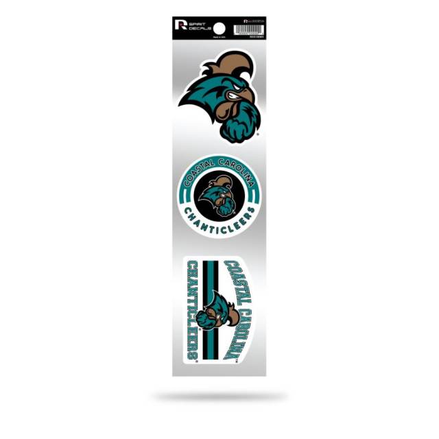 Coastal Carolina University Chanticleers Logo - Sheet Of 3 Triple Spirit Stickers