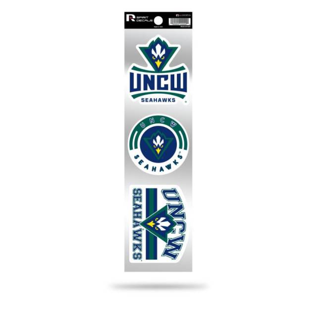 University Of North Carolina Wilmington Seahawks Logo - Sheet Of 3 Triple Spirit Stickers