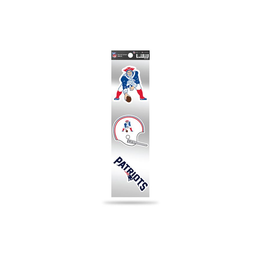 Rico Industries Patriots 3-Piece Retro Spirit Decals Set - Team Stickers For Cars & Gear - View #5