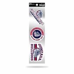 Gonzaga University Bulldogs Logo - Sheet Of 3 Triple Spirit Stickers