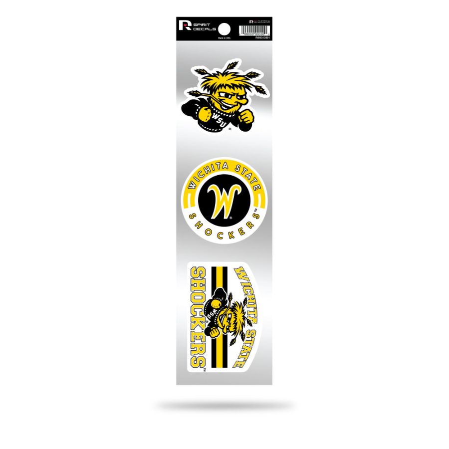 Wichita State University Shockers Logo - Sheet Of 3 Triple Spirit Stickers