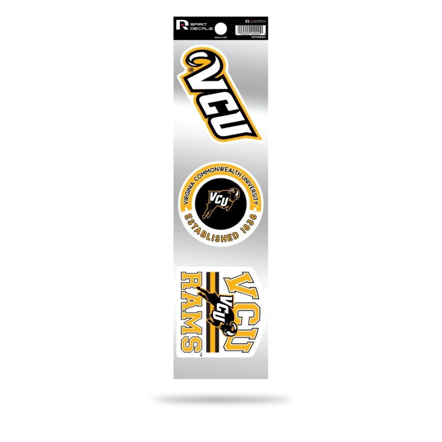 Virginia Commonwealth University Rams Logo - Sheet Of 3 Triple Spirit Stickers