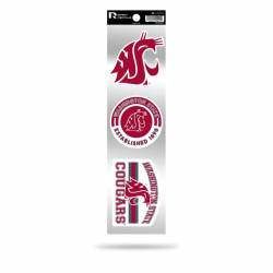 Washington State University Cougars Logo - Sheet Of 3 Triple Spirit Stickers
