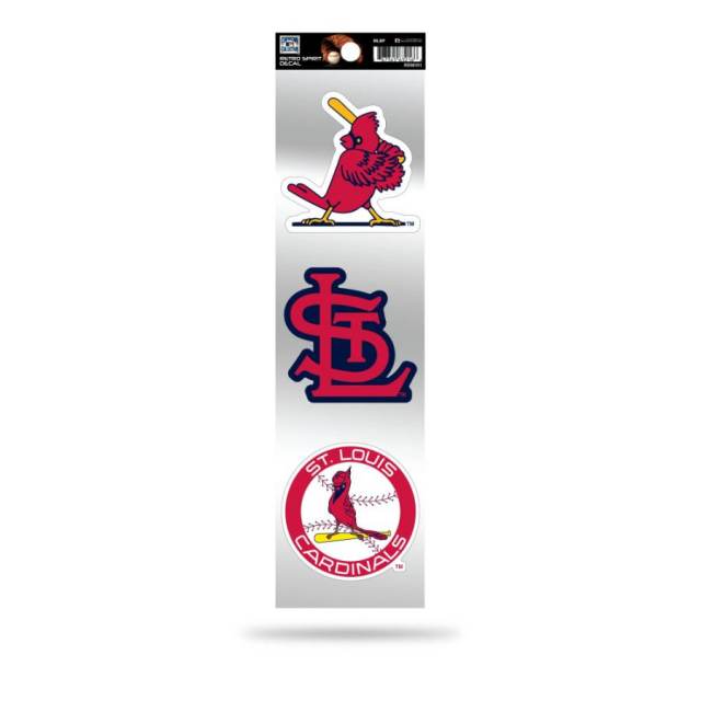 St. Louis Cardinals Retro Vintage Logo - Sheet Of 3 Triple Spirit