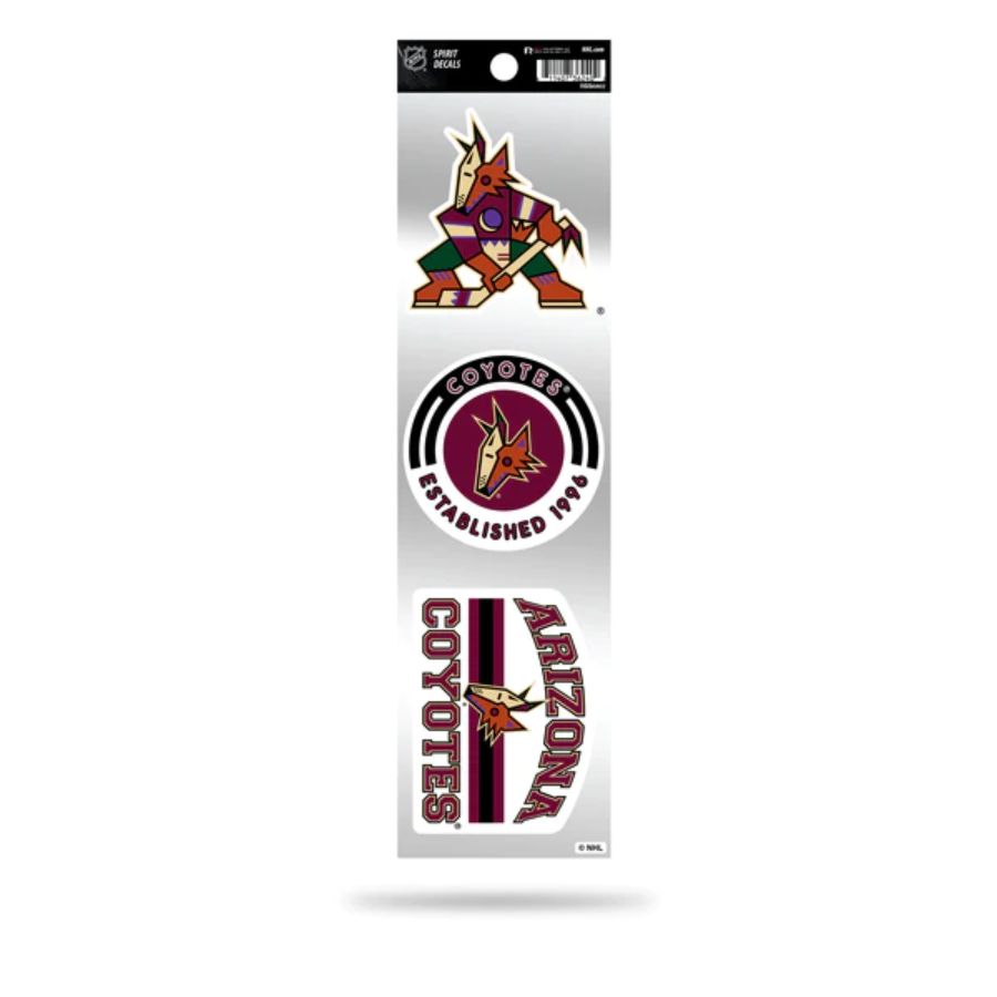 Arizona Coyotes Retro Vintage Logo - Sheet Of 3 Triple Spirit Stickers