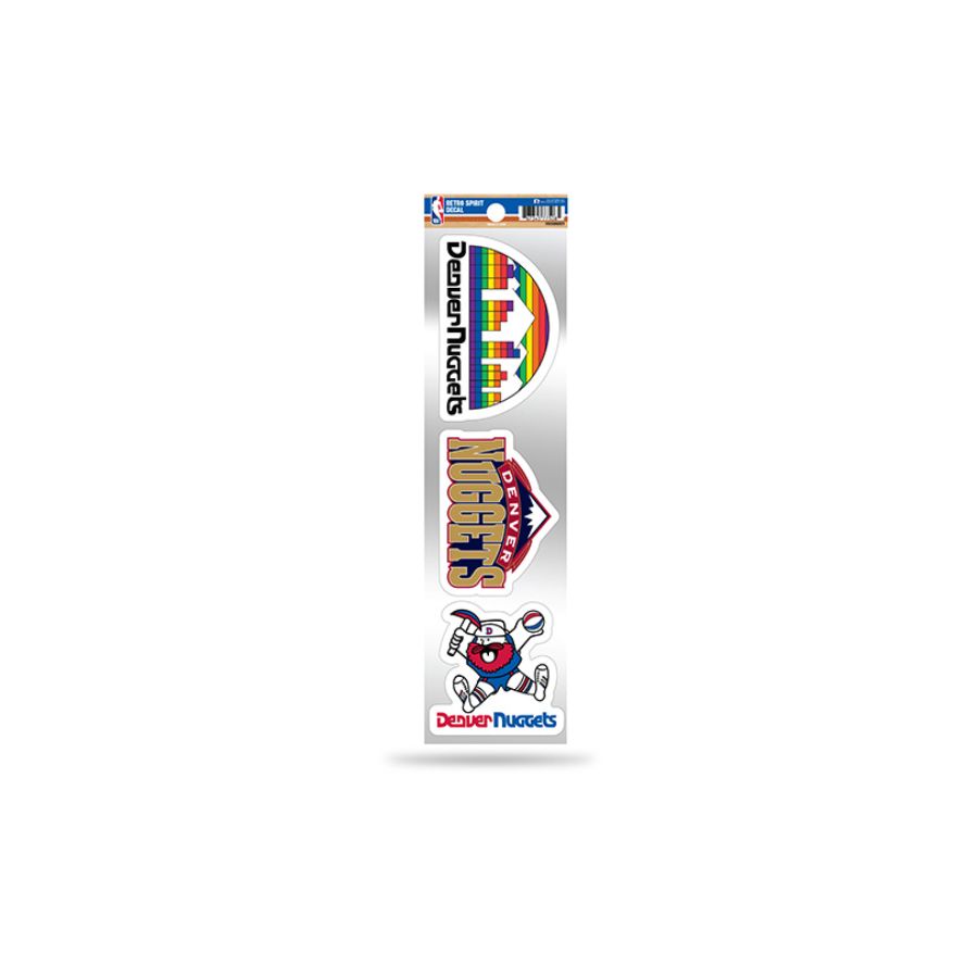 Denver Nuggets Retro Vintage Logo - Sheet Of 3 Triple ...