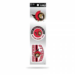 Ottawa Senators Retro Vintage Logo - Sheet Of 3 Triple Spirit Stickers