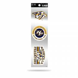 Nashville Predators Retro Vintage Logo - Sheet Of 3 Triple Spirit Stickers