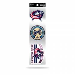 Columbus Blue Jackets Retro Vintage Logo - Sheet Of 3 Triple Spirit Stickers