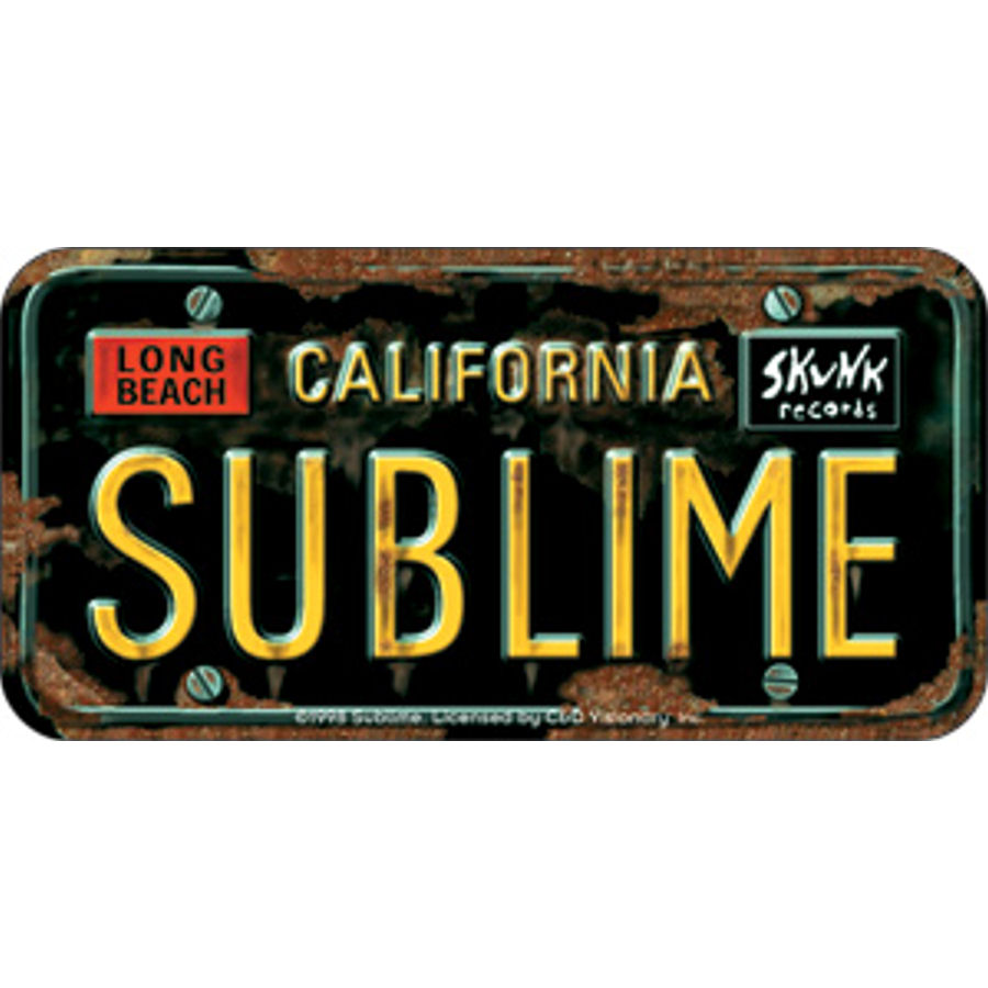 Sublime California License Plate - Vinyl Sticker