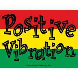 Reggae And Rasta Positive Vibrations - Large Vinyl Sticker