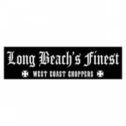 West Coast Choppers Long Beach's Finest - Black Vinyl Sticker