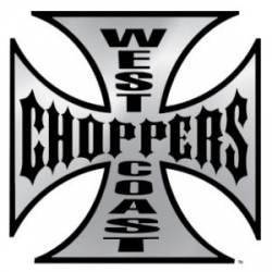 West Coast Choppers Black With White - Vinyl Sticker