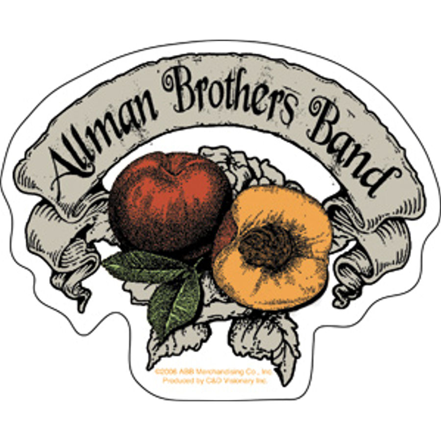 The Allman Brothers Band Peach Banner Vinyl Sticker at Sticker Shoppe