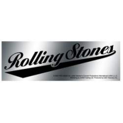 The Rolling Stones Baseball Logo - Silver Vinyl Sticker