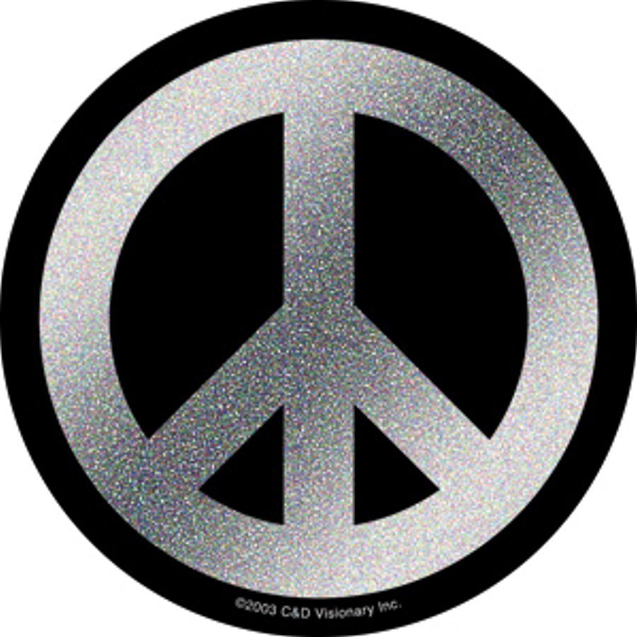 Peace Signs Peace Sign Glitter Vinyl Sticker at Sticker Shoppe