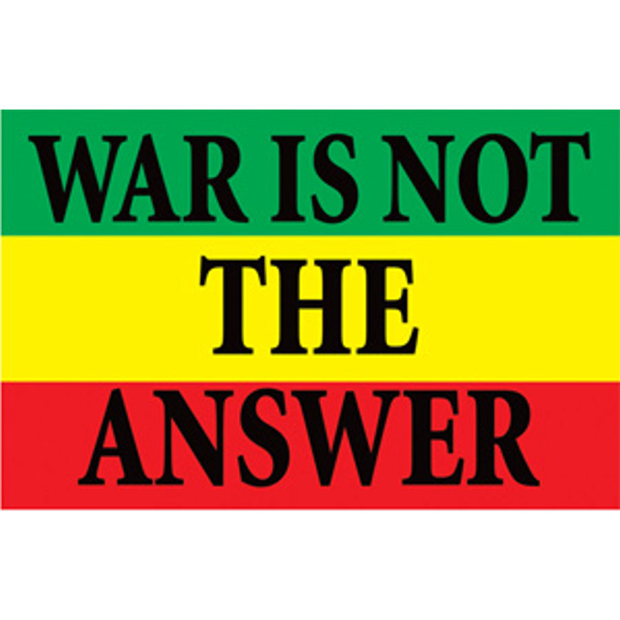 War Is Not The Answer - Reggae Vinyl Sticker