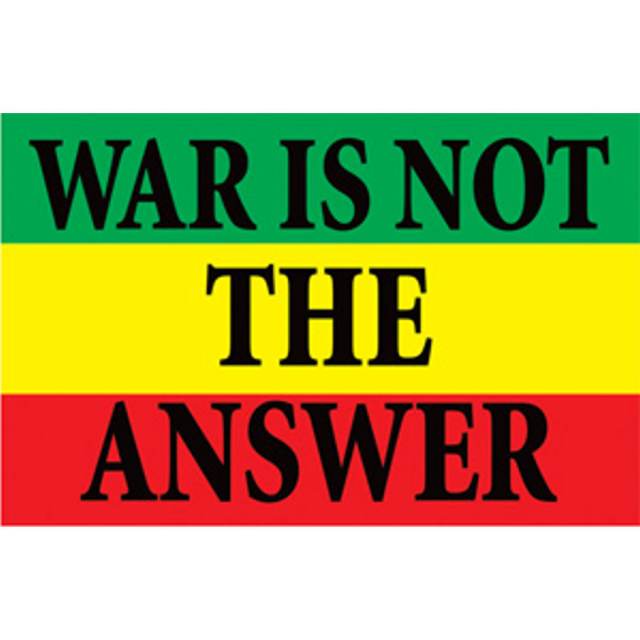 War Is Not The Answer - Reggae Vinyl Sticker