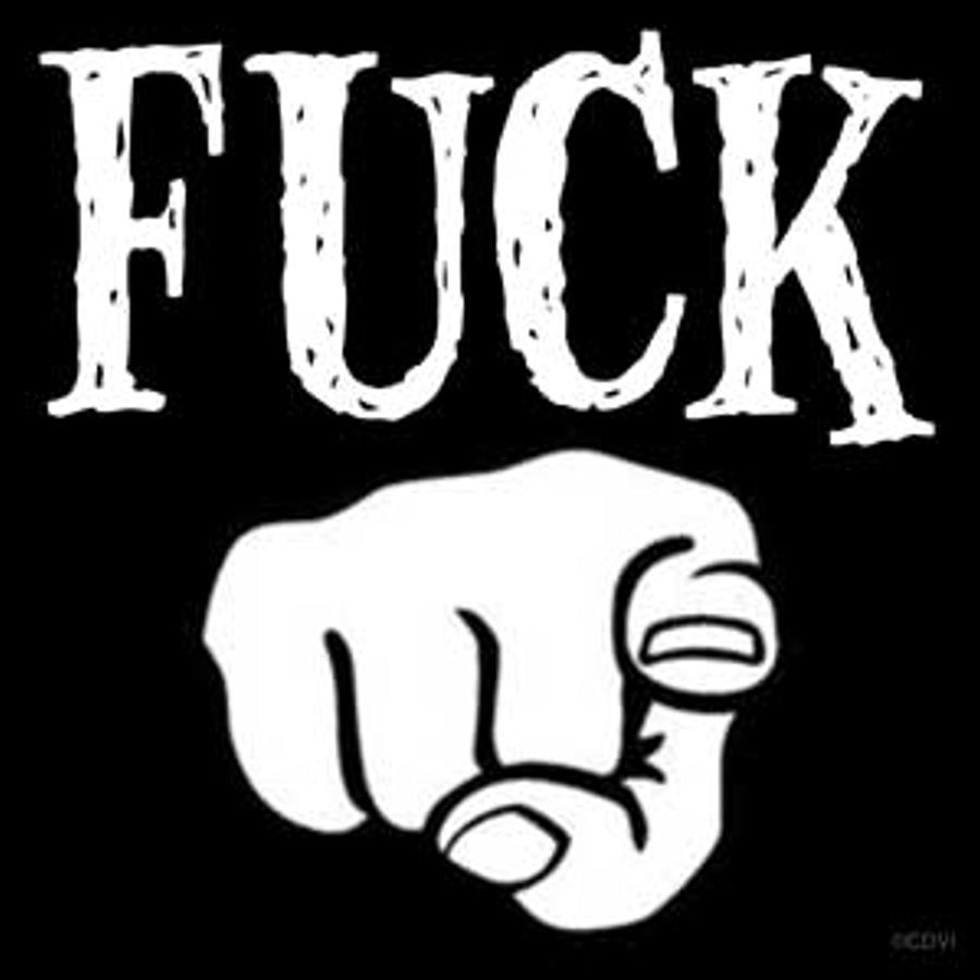 Fuck You Pointing Finger - Vinyl Sticker at Sticker Shoppe