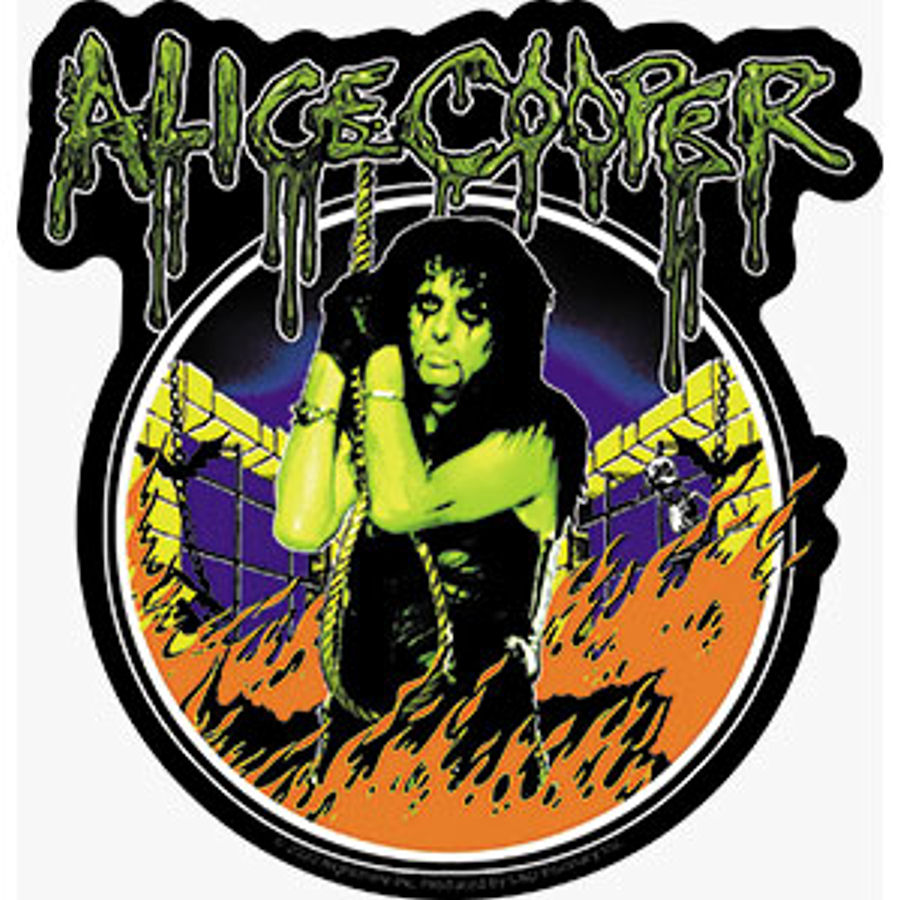 Alice Cooper In Flames - Vinyl Sticker