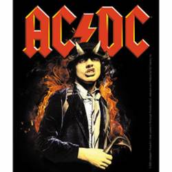 AC/DC Angus On Fire - Vinyl Sticker