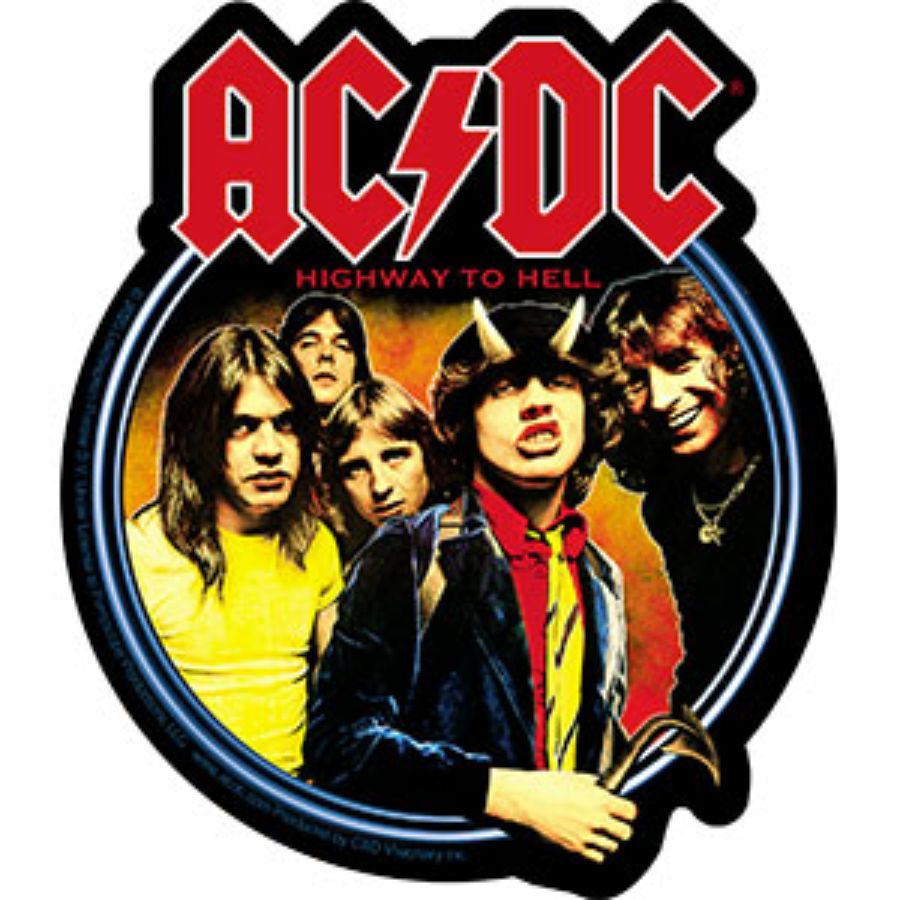 AC/DC Highway To Hell Circle - Vinyl Sticker at Sticker Shoppe
