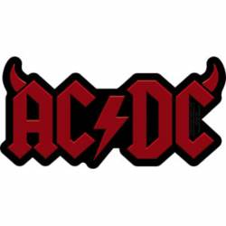 AC/DC Logo With Horns - Vinyl Sticker
