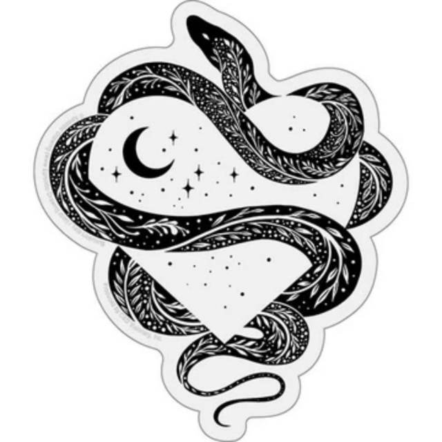 Episodic Drawing Snake Heart - Vinyl Sticker