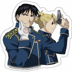 Fullmetal Alchemist Brotherhood Mustang & Hawkeye - Vinyl Sticker