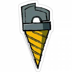 Gurren Lagann Drill Key - Vinyl Sticker