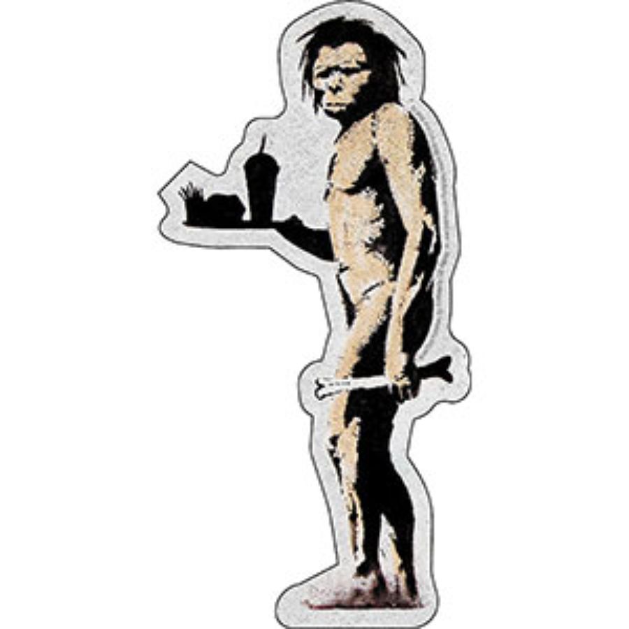 Banksy's Graffiti Fast Food Caveman - Vinyl Sticker