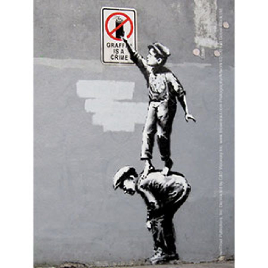 OM3® Maglietta Banksy Uomo – Stampa Graffiti “Police Search” | Cotone Di Qualità, Vestibilità Comoda, Taglie Forti S-5XL