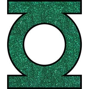 Decal DC Comics Cartoon Boy Offical SE414 Green Lantern Glitter Logo STICKER 