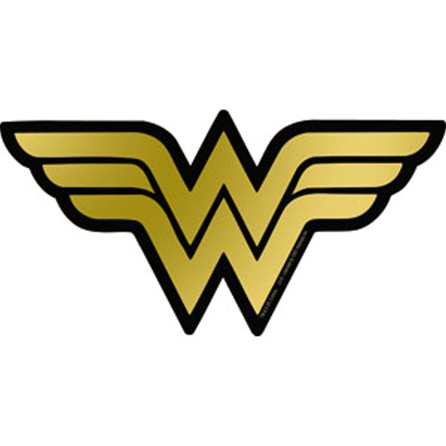 Wonder Woman Gold Foil Logo - Vinyl Sticker at Sticker Shoppe