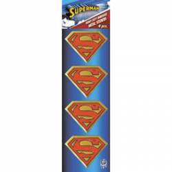 DC Comics Originals Superman Logo - Foil Metal Sticker Set of 4