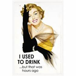 I Used To Drink But That Was Hours Ago - Vinyl Sticker