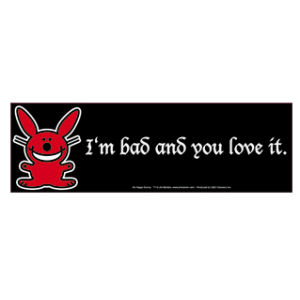 Happy Bunny I'm Bad - Vinyl Sticker