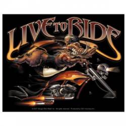 Live To Ride Bad Boar - Vinyl Sticker