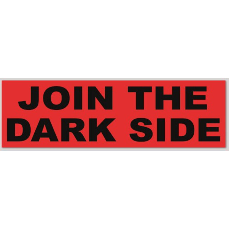 Star Wars Join The Dark Side - bumper Sticker
