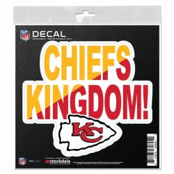 Kansas City Chiefs Slogan Chiefs Kingdom - 6x6 Vinyl Sticker