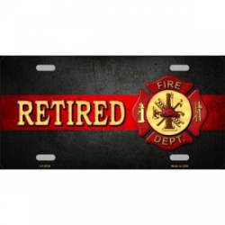 Thin Red Line Retired Firefighter - License Plate