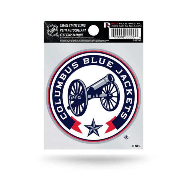Columbus Blue Jackets Round Cannon Logo - Static Cling