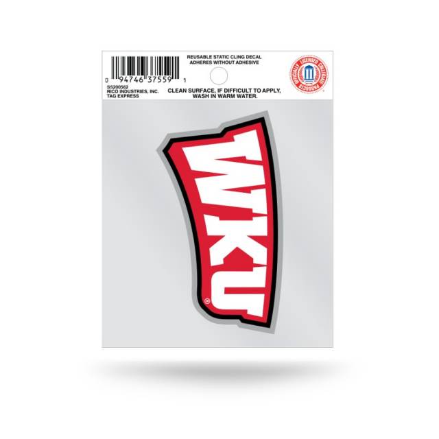 Western Kentucky University Hilltoppers Script Logo - Static Cling