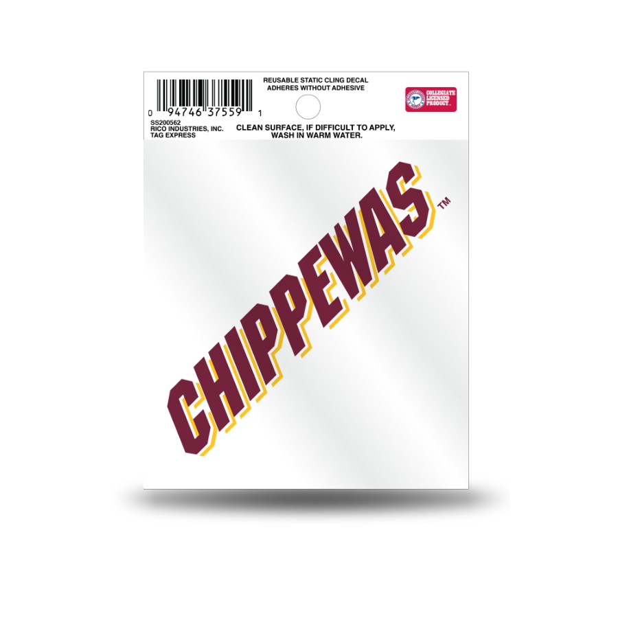 Central Michigan University Chippewas Script Logo - Static Cling