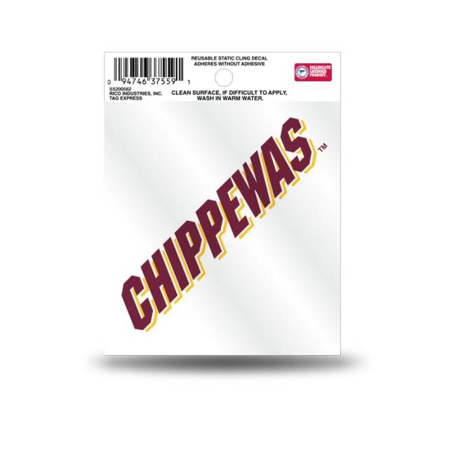 Central Michigan University Chippewas Script Logo - Static Cling